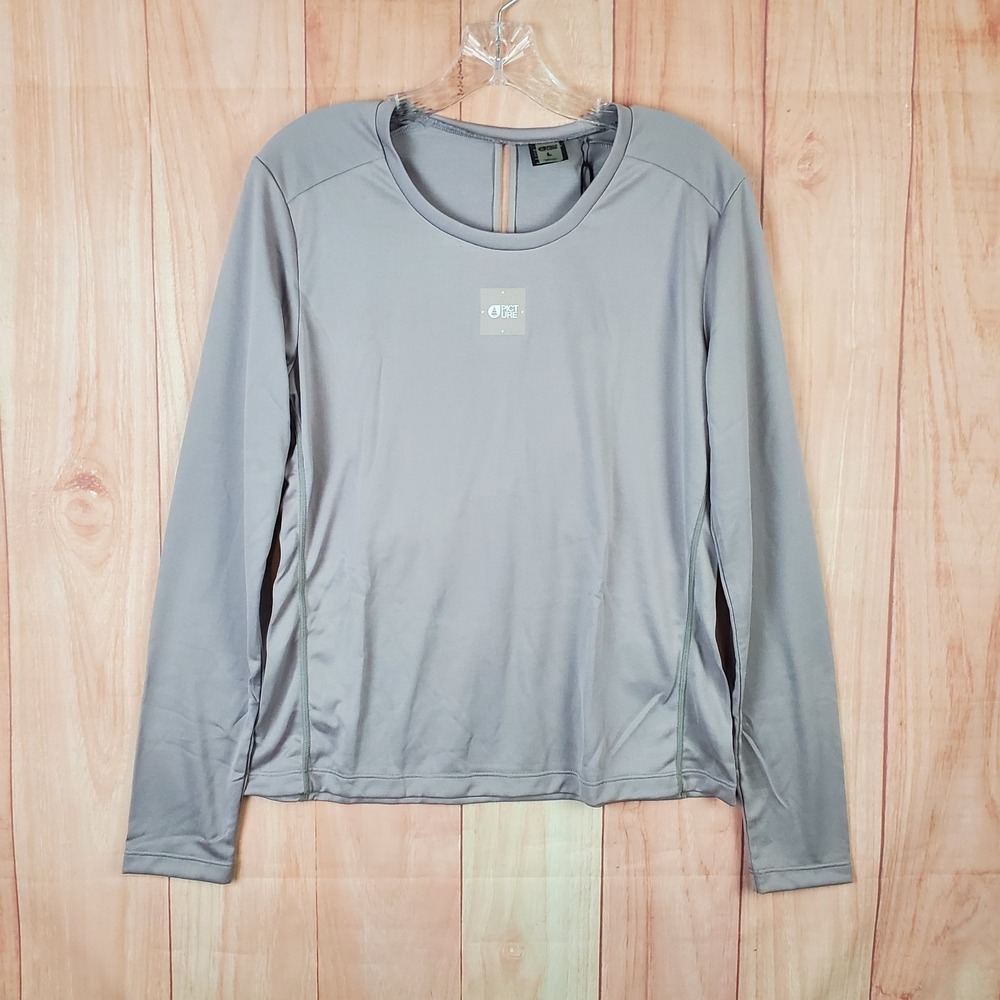 Picture Organic Clothing Kiersi LS Tech‎ Tee Womens Large Deauville Mauve WTS446